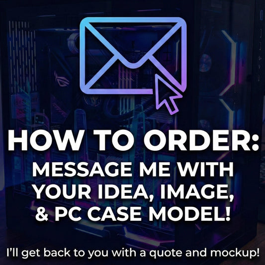 Custom PC Case Skin - Static Cling Sticker - Personalized Gaming PC Decal - Gift For Gamer