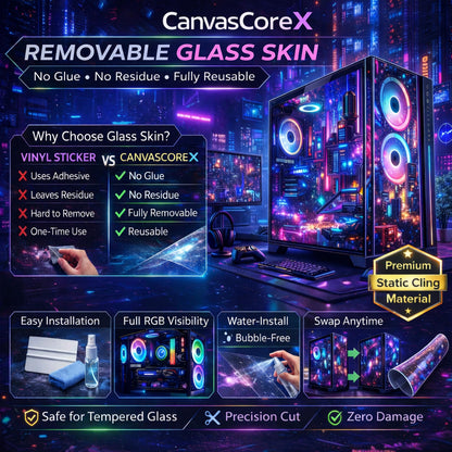 Custom PC Case Skin - Static Cling Sticker - Personalized Gaming PC Decal - Gift For Gamer