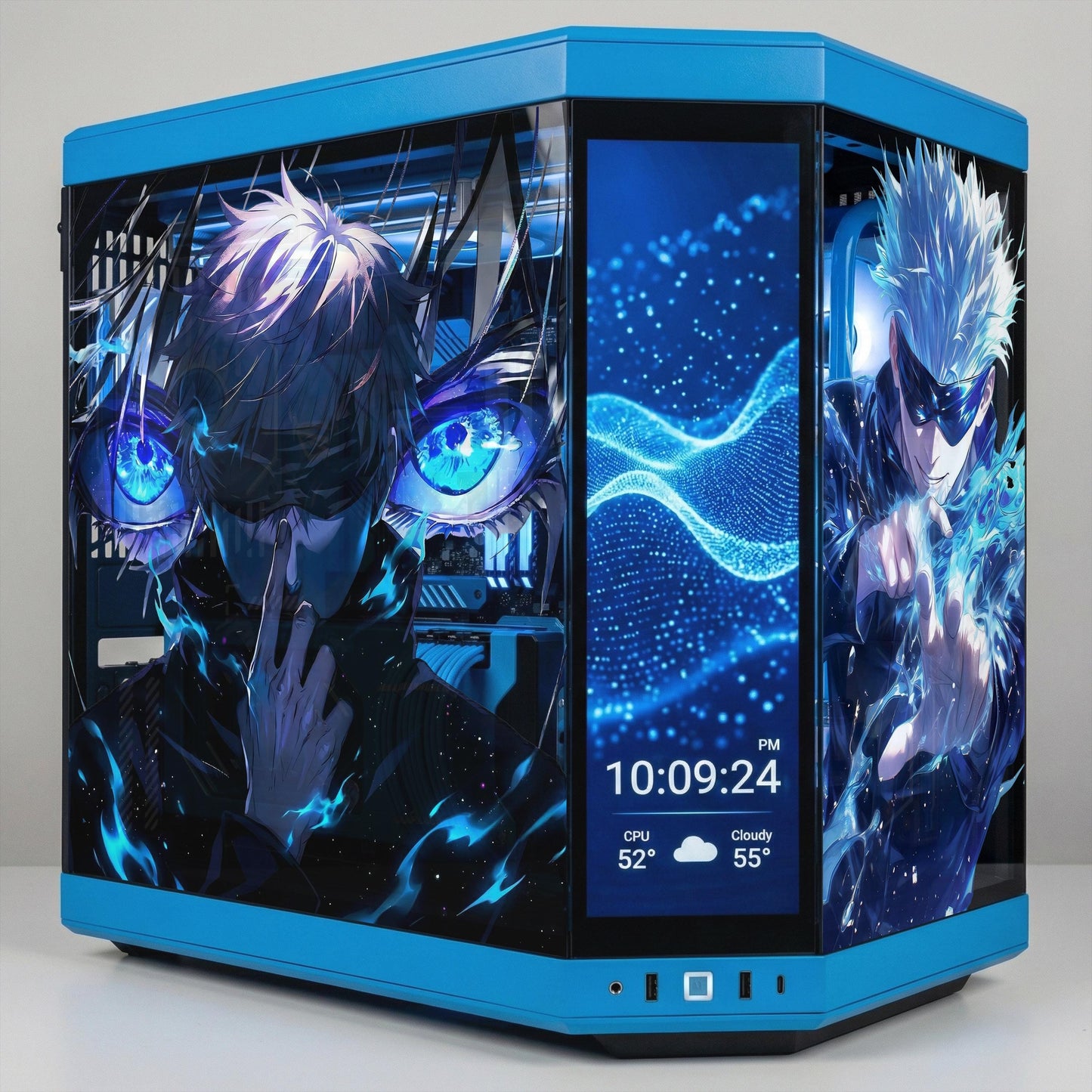 Custom HYTE Y70 & Y70 Touch Glass Panel Skin | Static Cling PC Case Decal | Reusable Tempered Glass Wrap | No Residue PC Mod