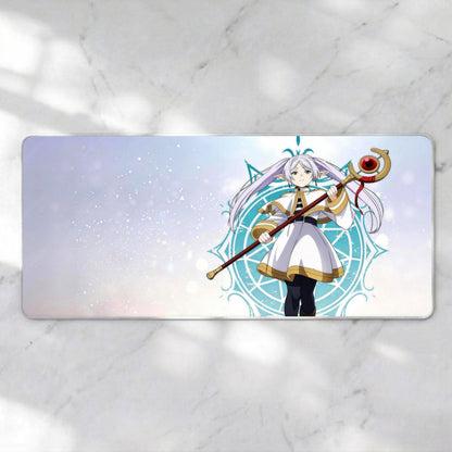 Frieren Beyond Journey's End Desk Mat, Sousou no Frieren XL Mousepad, Anime Magic Circle Deskpad, 4mm Thick Premium Gaming Mat