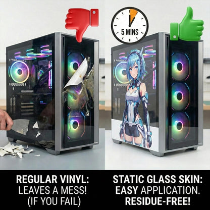 Custom PC Case Skin - Static Cling Sticker - Personalized Gaming PC Decal - Gift For Gamer