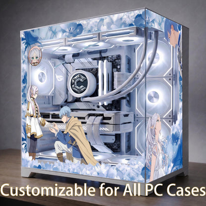 Frieren and Himmel PC Skin - Blue Moonweed Anime Case Wrap for PC - Custom Static Cling PC Decor - Hero Himmel Ring Proposal