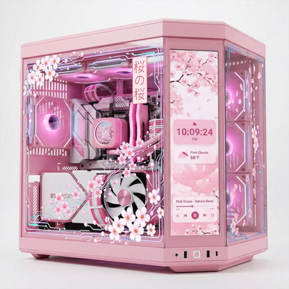 Custom HYTE Y70 & Y70 Touch Glass Panel Skin | Static Cling PC Case Decal | Reusable Tempered Glass Wrap | No Residue PC Mod