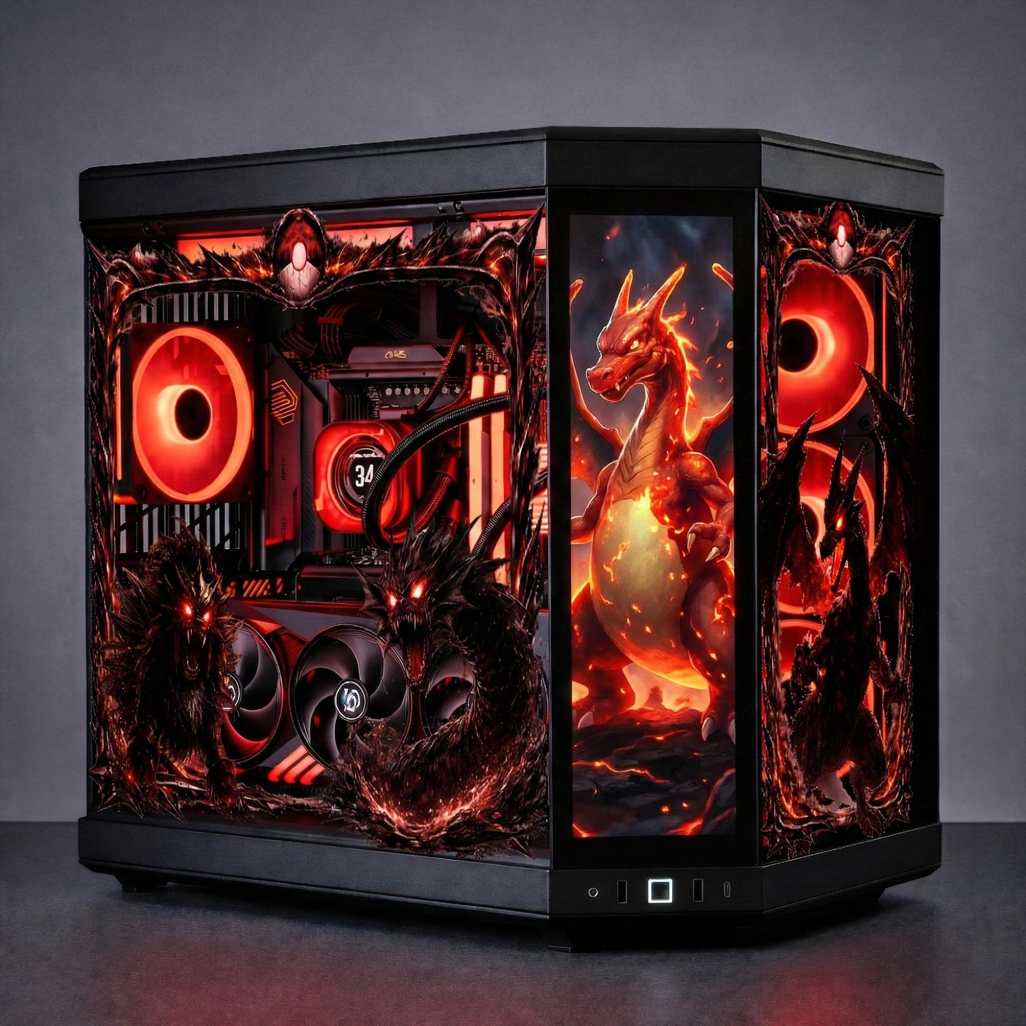 Custom HYTE Y70 & Y70 Touch Glass Panel Skin | Static Cling PC Case Decal | Reusable Tempered Glass Wrap | No Residue PC Mod