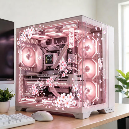 Custom PC Skin for Lian Li O11 Dynamic Series - Choose Your Design - Cling Glass Wrap for O11D, Evo, Mini, XL - Anime & Aesthetic PC Decal