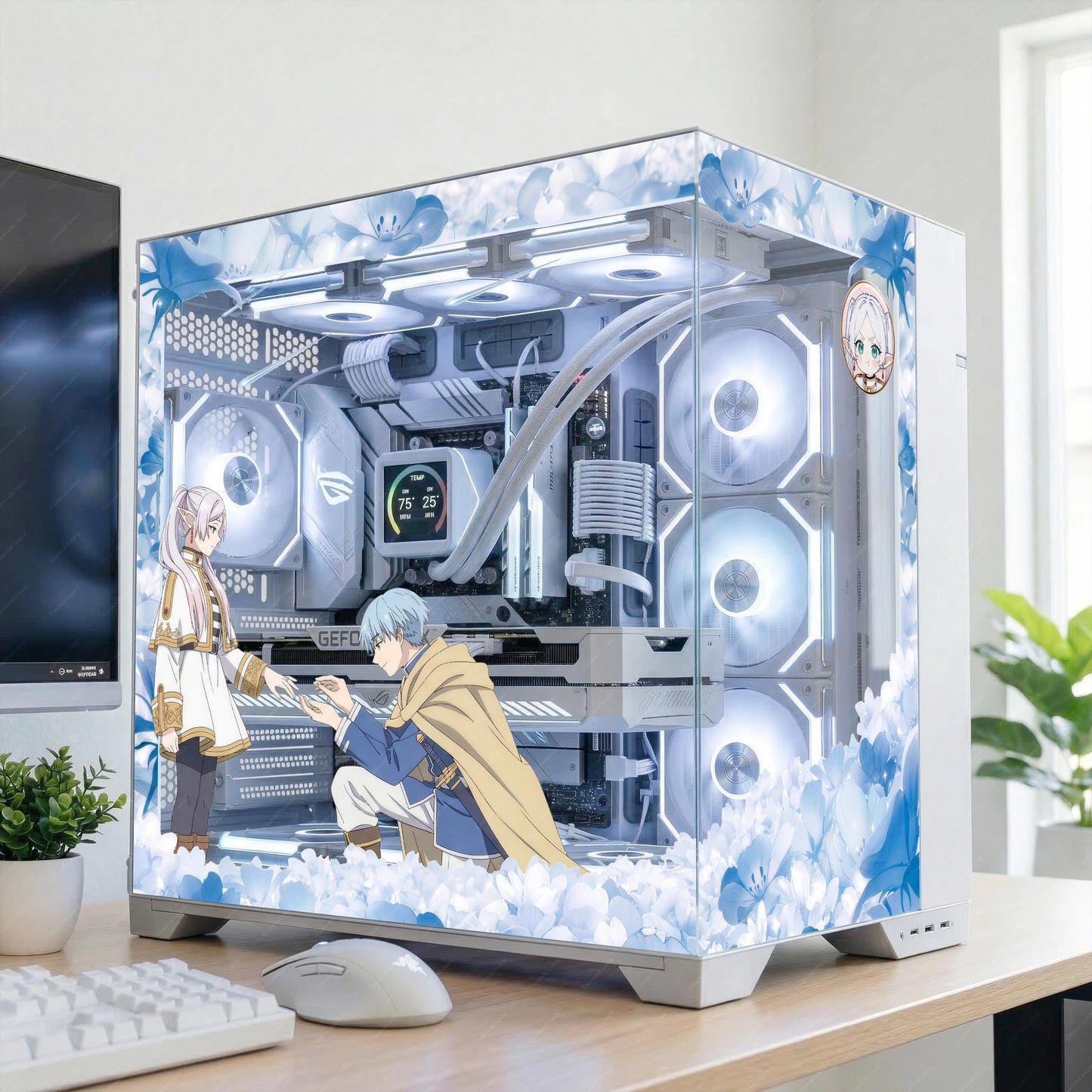 Custom PC Skin for Lian Li O11 Dynamic Series - Choose Your Design - Cling Glass Wrap for O11D, Evo, Mini, XL - Anime & Aesthetic PC Decal